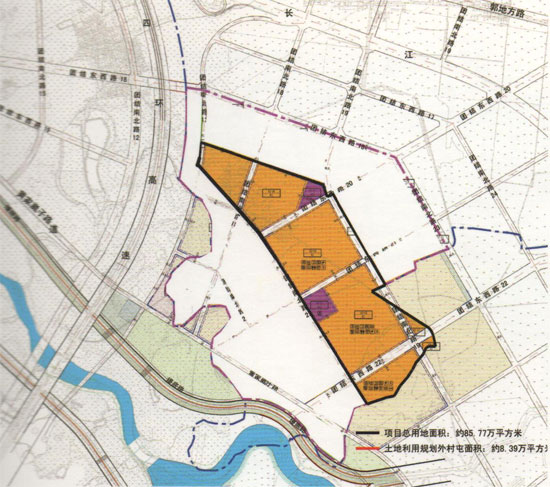 規(guī)劃用地性質(zhì)二類居住用地：規(guī)劃用地面積