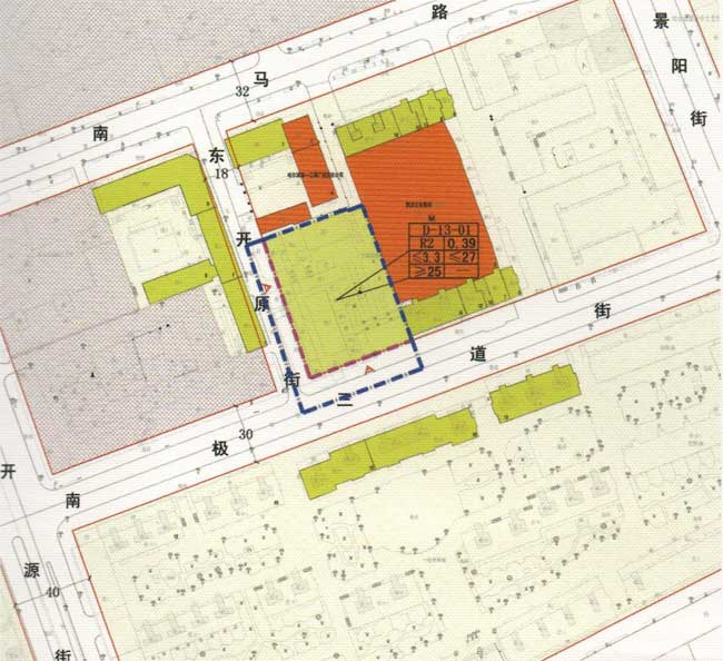 規(guī)劃指標(biāo)  規(guī)劃用地性質(zhì)為二類居住用地，規(guī)劃用地面積3900平方米